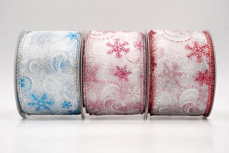 Glitter Snowflake & Swirl Wired Ribbon_KF9817.KF9818.KF9819.KF9820